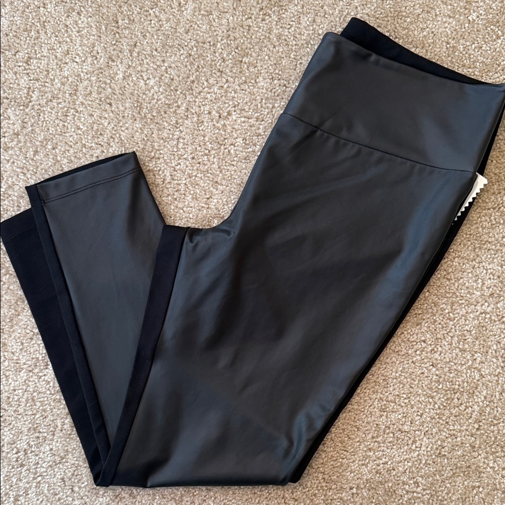 Stella & Dot faux leather skinny pants pull on style size x large XL black - Picture 2 of 7